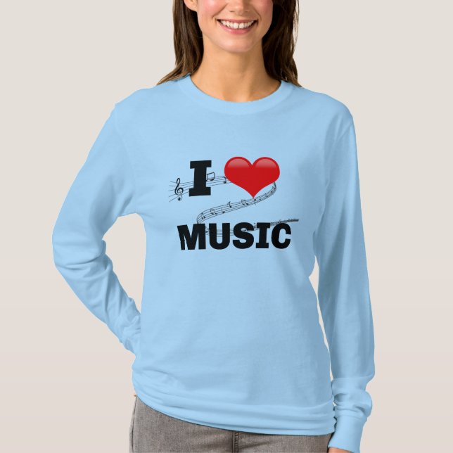 I Love Music T-Shirt (Devant)