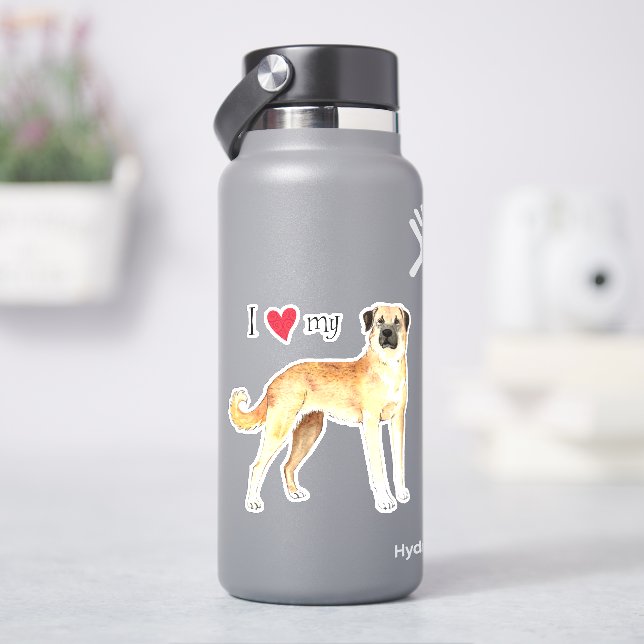I Love my Anatolian Shepherd Vinyl Sticker (HydroFlask)