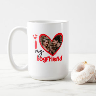 I Love My Boyfriend Photo Cadeau Café Mug