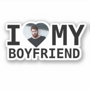 I Love My Boyfriend Photo Sticker