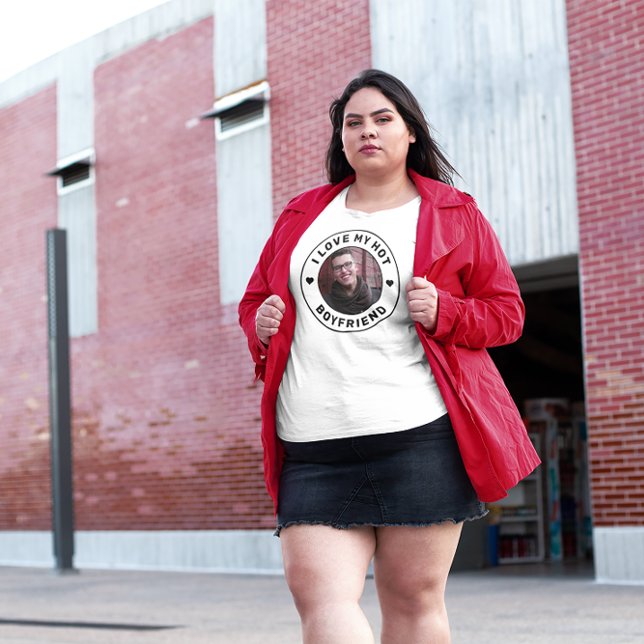 I Love My Boyfriend Simple Photo personnalisée (Créateur téléchargé)