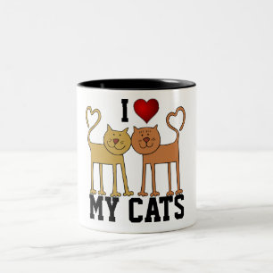 I Love My Cats, design populaire Coffee Mug