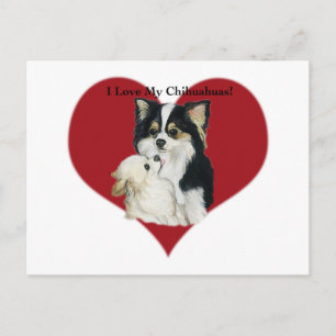 "I Love My Chhihuahua" Carte postale Chien Art