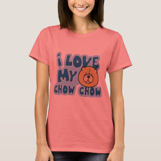 I Love My Chow Chow Women's Ringer TShirt (Devant)