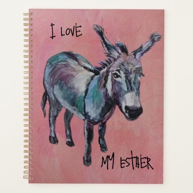 I Love my Esther (personnaliser) âne (Devant)