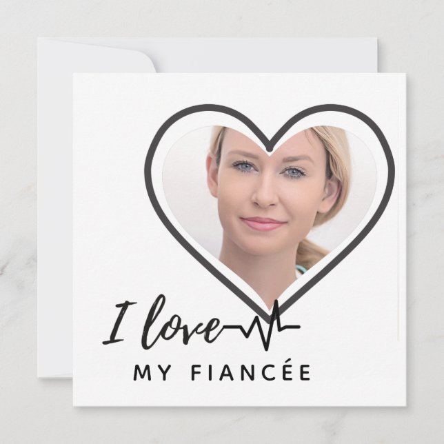 I Love My fiancée - Meilleur Ami Personnalisé Cute (Devant)
