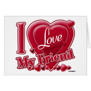 I Love My Friend rouge - coeur