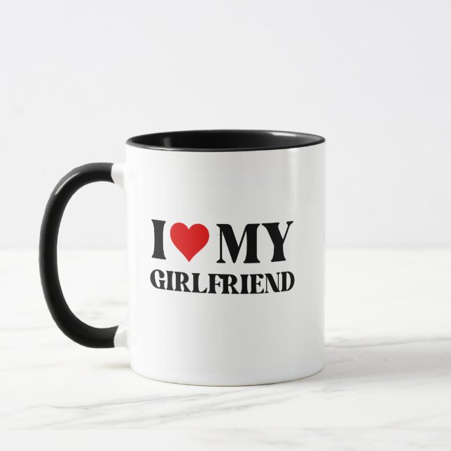 I Love My Girlfriend Mug – Romantic Gift for Her (Gauche)