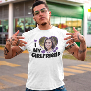 I Love My Girlfriend Personnaliser Photo T-Shirt