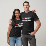 I Love My Girlfriend T-Shirt Gift Joke Birthday<br><div class="desc">Here at Reality Glitch we love this funny anniversary or valentines T shirt and we think you will love it too.The perfect gift for your boyfriend or just treat yourself! We have a HUGE selection of products inspired by popular culture with most designs available for Men, Women and Kids. Check...</div>