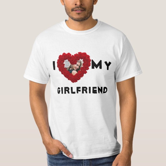 I Love My Girlfriend - T-shirt photo (Devant)
