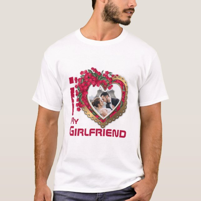I Love My Girlfriend - T-shirt photo (Devant)