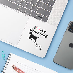 I Love My Granddog - Sticker pour grand chien