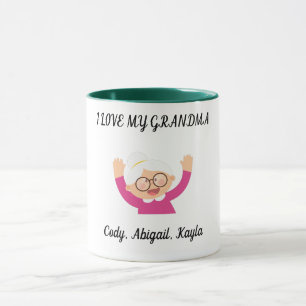 "I Love My Grandma" deux tasses de café toniques.