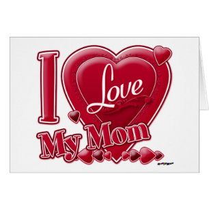 I Love My Mom rouge - coeur