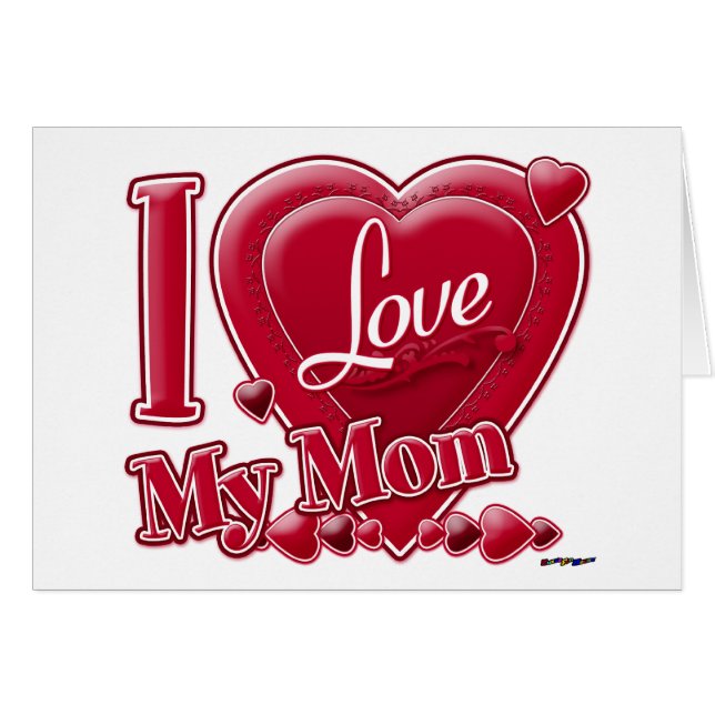 I Love My Mom rouge - coeur (Devant horizontal)