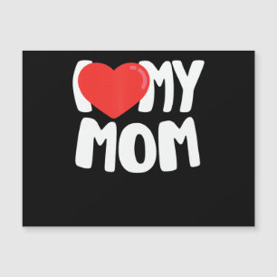 I Love My Mom TShirt avec grand coeur rouge