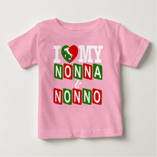I Love My Nonna & Nonno Baby T-Shirt