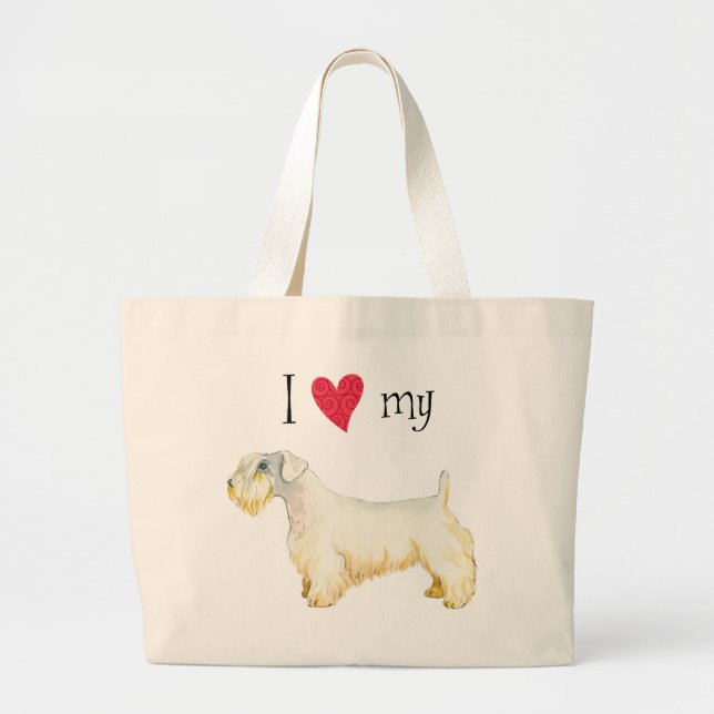 I Love my Sealyham Terrier Grand Sac fourre-tout (Devant)