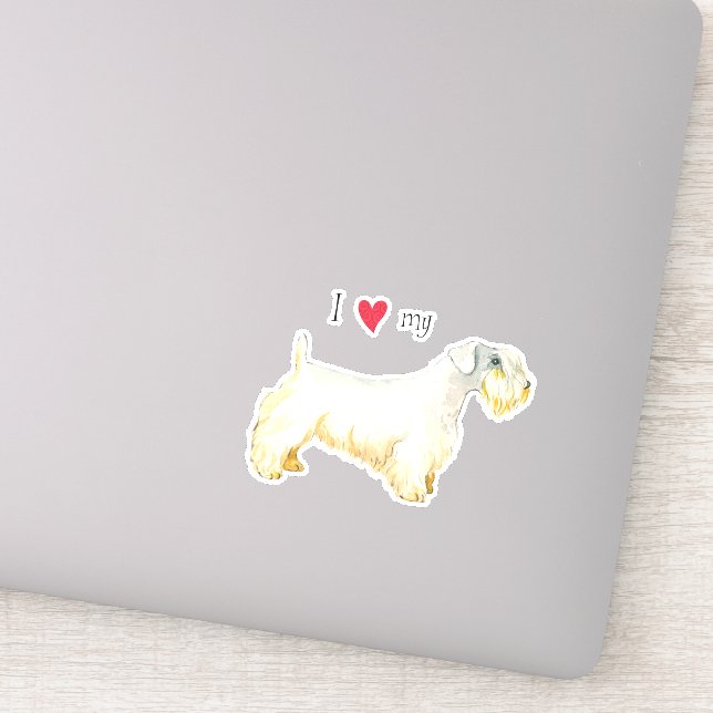 I Love my Sealyham Terrier Vinyl Sticker (Détail)