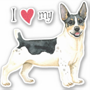 I Love my Teddy Roosevelt Terrier Vinyl Sticker