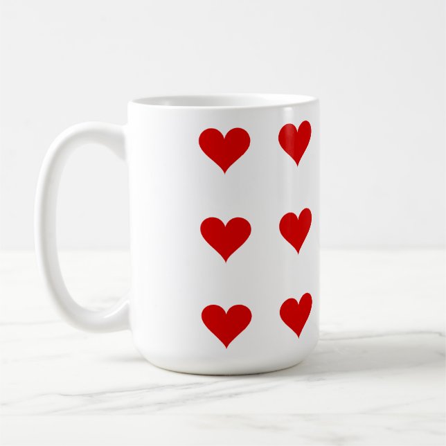 I love my Valentine`s Day - Mug with hearts  (Gauche)
