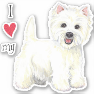 I Love my Westie Vinyl Sticker