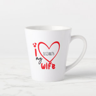 I Love My Wife Photo Cadeau Latte Mug