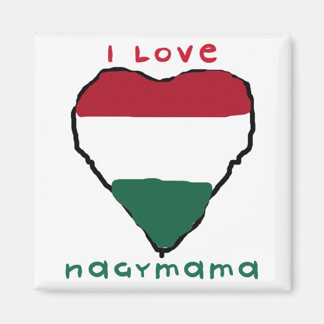 I Love Nagymama Magnet (Devant)