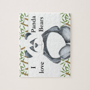 I Love Panda Bears Puzzle