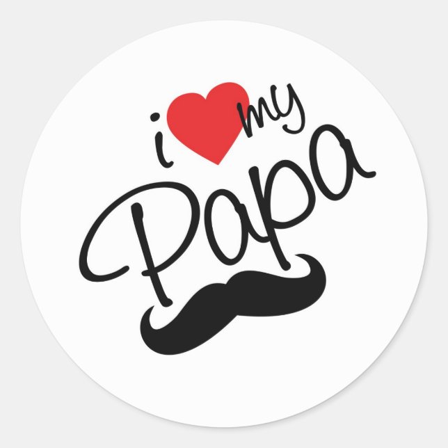 I LOVE PAPA Sticker (Devant)