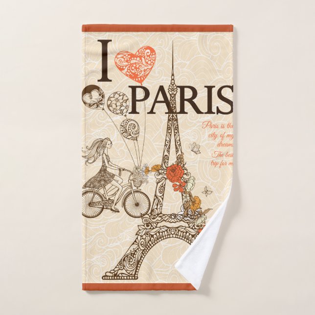 I Love Paris (Paris is the City of my Dreams) (Serviette à main)