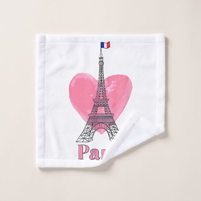I Love Paris Tour Eiffel France Cadeau (Gant de toilette)