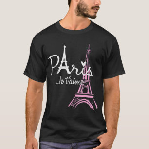 I Love Paris Tour Eiffel France T-shirt Français A