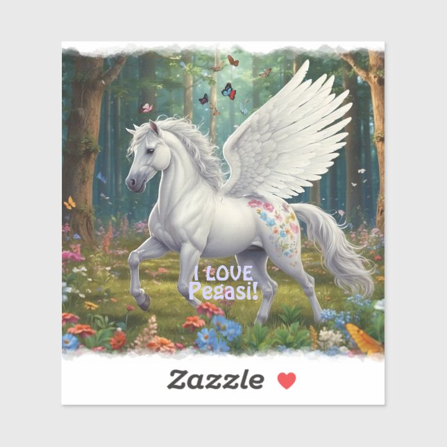 I LOVE PEGASI Beautiful Pegasus Stickers (Feuille)