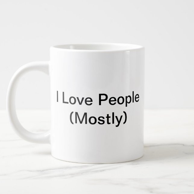 I Love People (Principalement) Mug (20oz) (Gauche)
