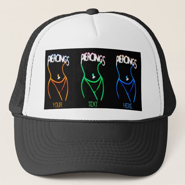 I Love Piercings - Mesdames Casquette Silhouette (Devant)