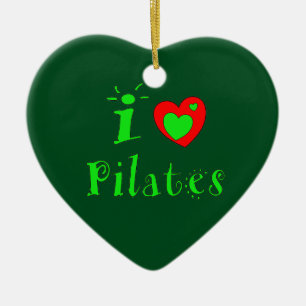 I Love Pilates - Ornement de Noël personnalisé