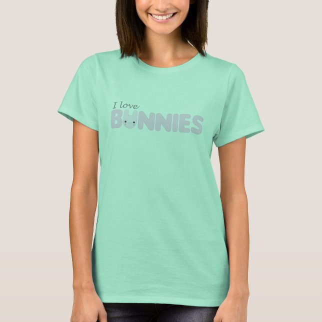 I Love Pink Bunnies (light) T-shirt (Devant)