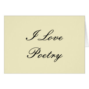I Love Poetry Blank Cards (Cream & Black)
