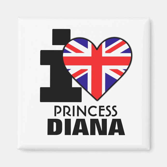 I Love Princess Diana Magnet (Devant)