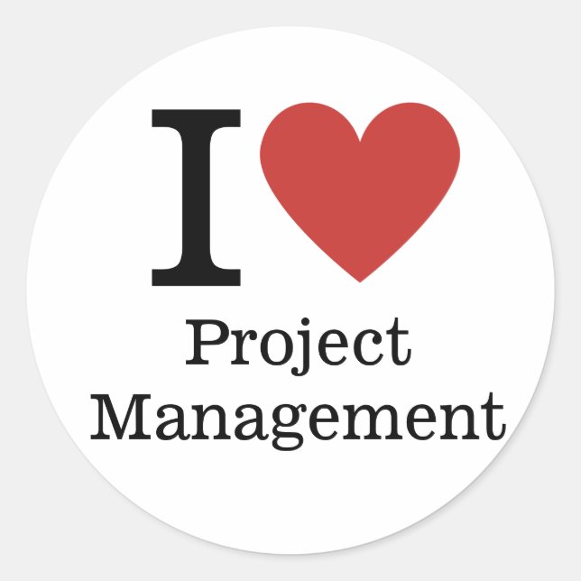 I ❤️ Love Project Management STICKER (Devant)