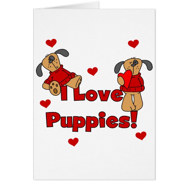 I Love Puppies Tshirts et cadeaux (Devant)