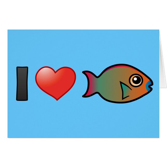 I Love Rainbow Parrotfish (Devant horizontal)