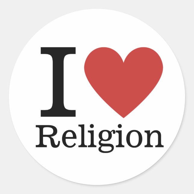 I ❤️ Love Religion STICKER (Devant)