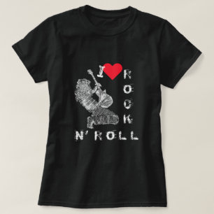 I Love Rock and Roll T-Shirt Rock Guitare Player