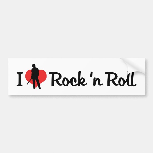 I Love Rock 'n Rouleau Sticker (Devant)