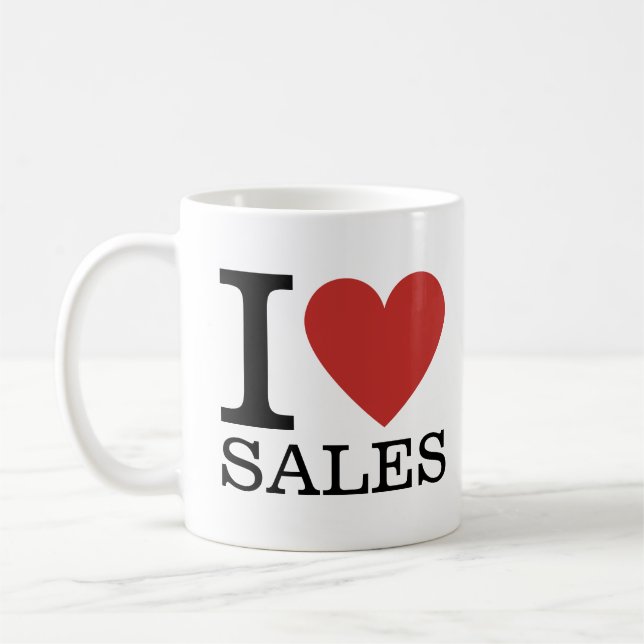 I ❤️ Love Sales - Service Ventes - Mug (Gauche)