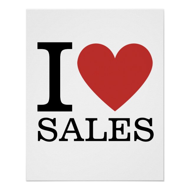 I ❤️ Love Sales - Service Ventes - Poster (Devant)