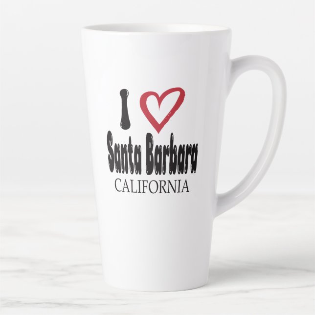 I Love Santa Barbara California Souvenir Latte Mug (Droite)
